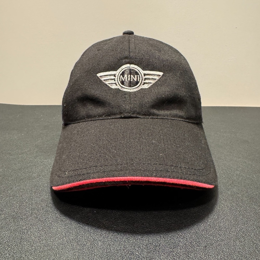 Mini Cooper Hat Cap Car Black Red Logo Embroidery Strap Back OSFA Casual Dad